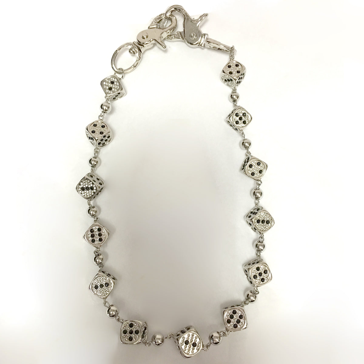 Custom Dice Wallet Chains - Silver