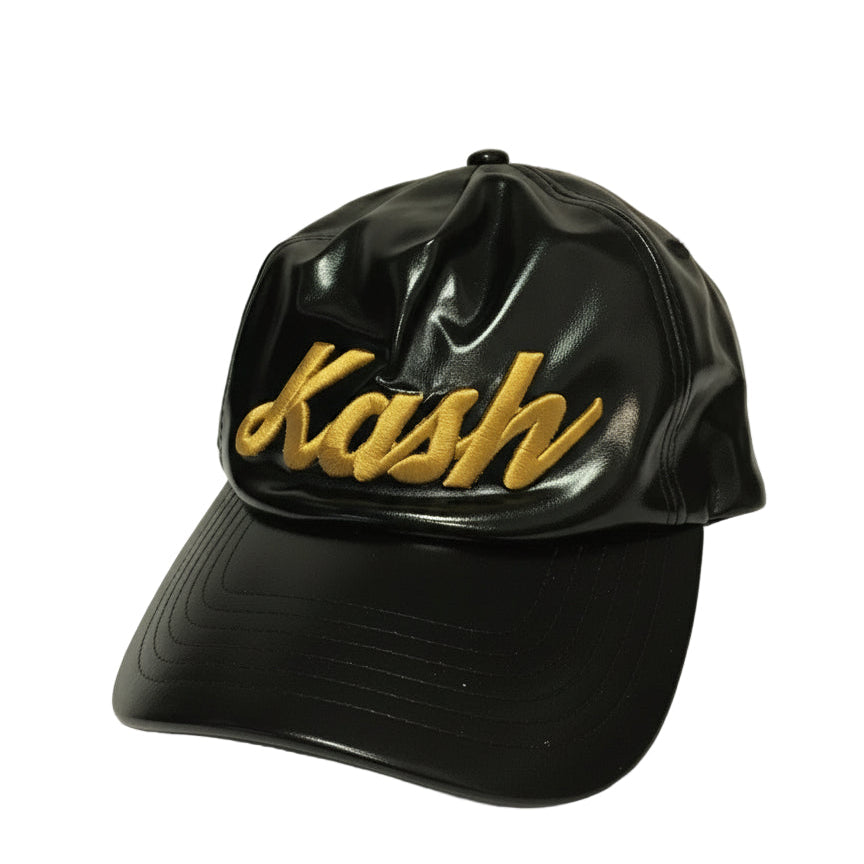 3D Embroidery Faux Kash Cap - Black/Gold