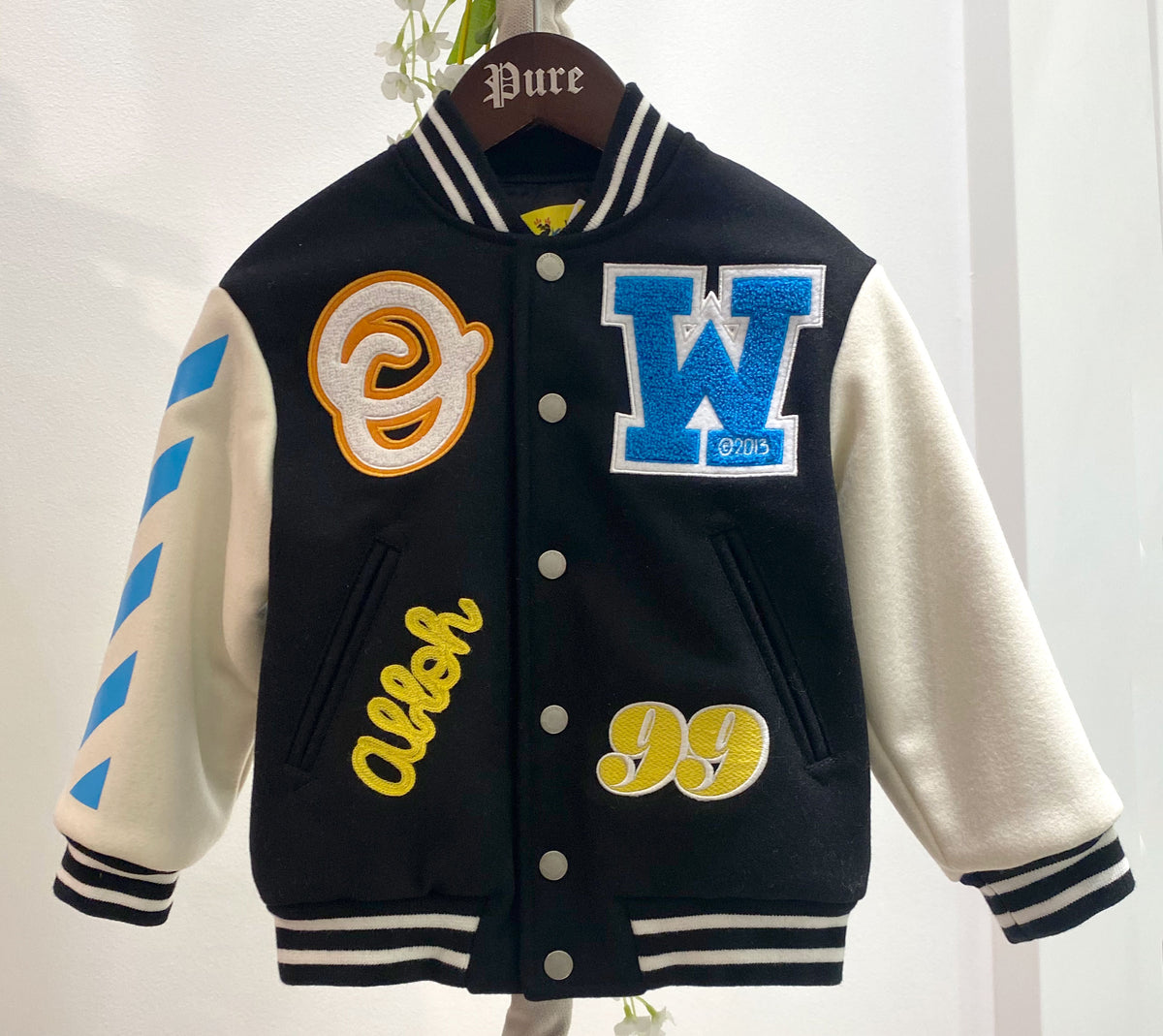 OW BOMBER VARSITY - BLACK W/ BLUE