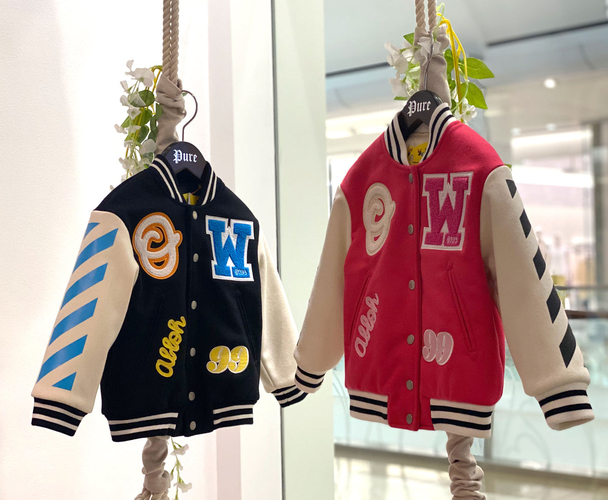OW BOMBER VARSITY - BLACK W/ BLUE