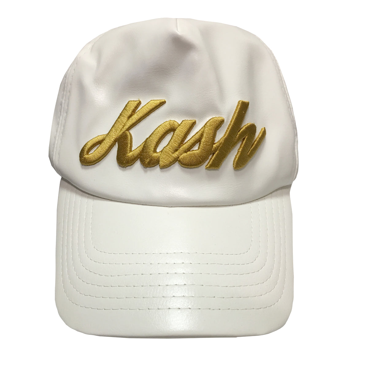 3D Embroidery Kash Cap - White/Gold