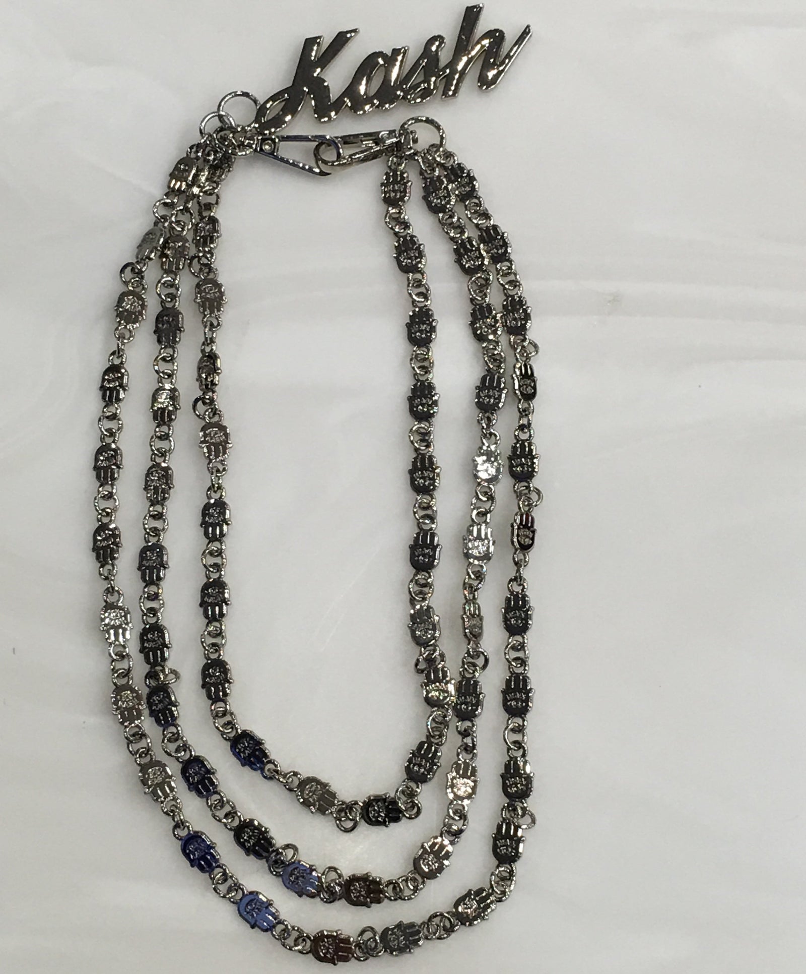 Kash Hamsa Wallet Chain 3 Layers in silver – view 2 of 5