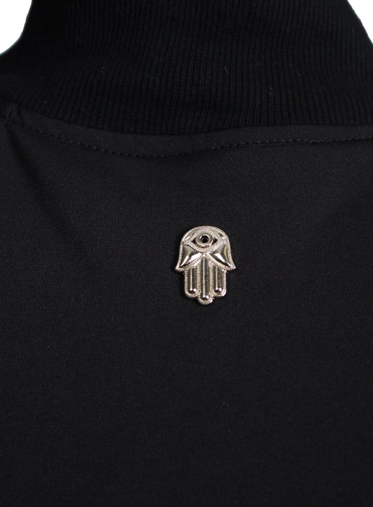 Kash men's long sleeve track jacket with side stripes in black – view 4 of 5