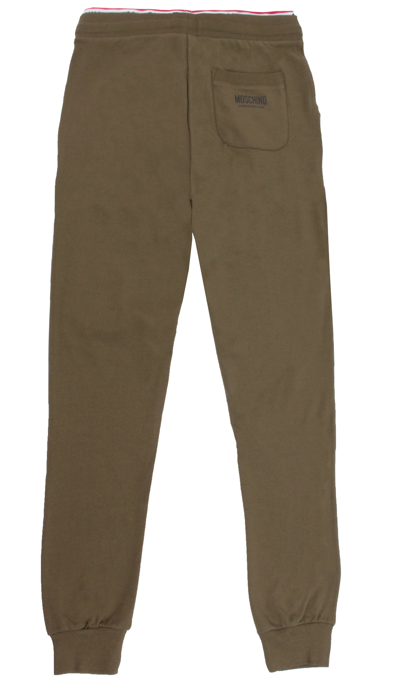 MOSCHINO UNDERWEAR Side Stripe Logo Joggers - Olive – view 3 of 3