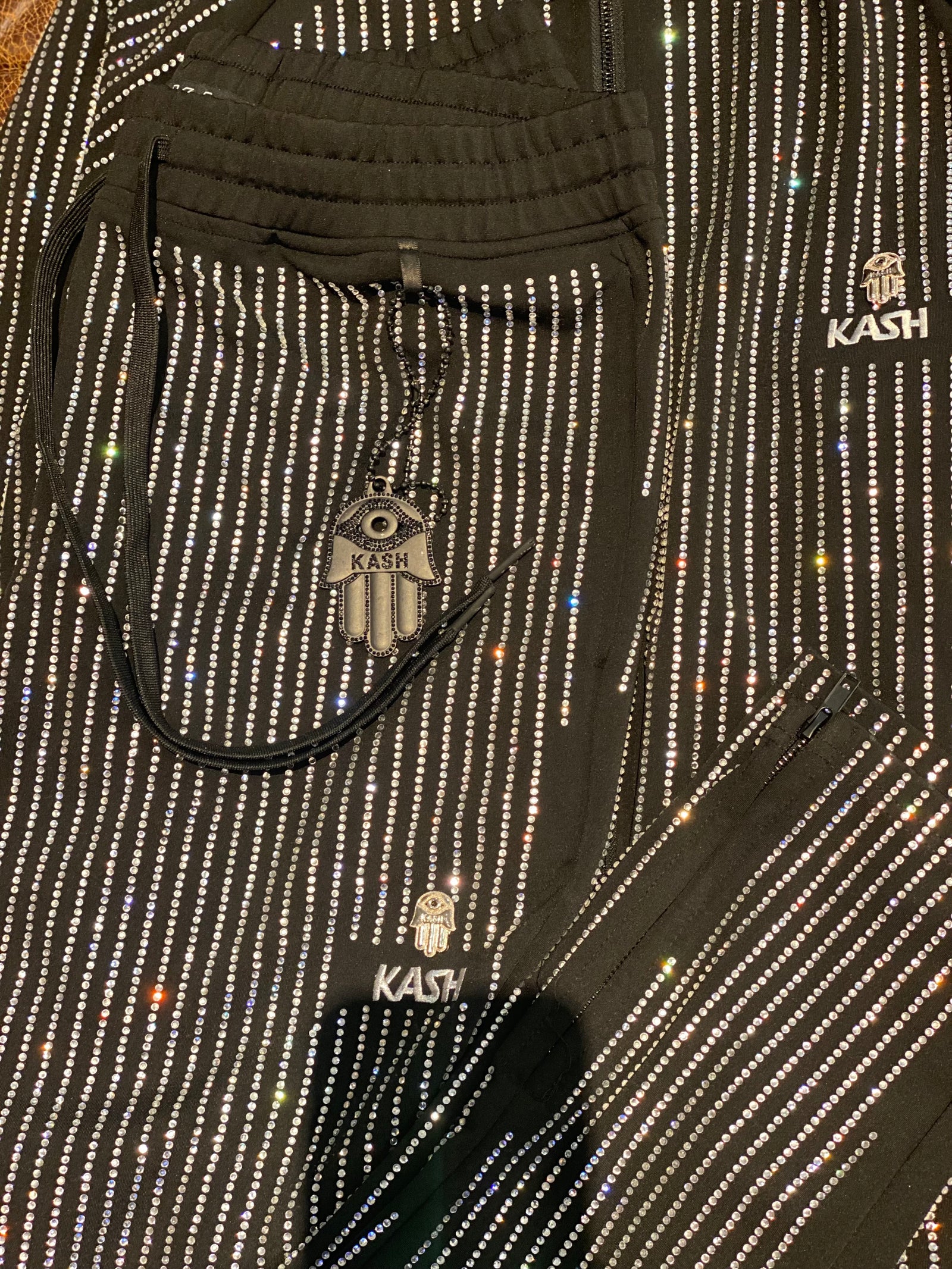 Kash Men's Long Sleeve Diamond Jacket in black – view 3 of 8