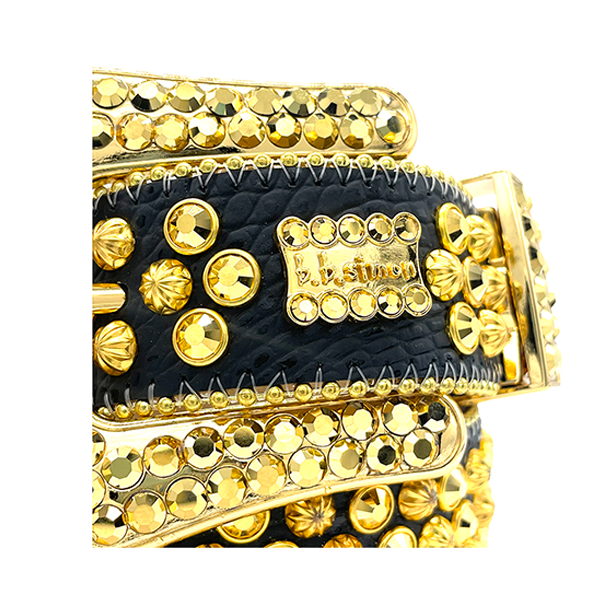 B.B Simon 2617 Lavasan Belt in black and gold, Swarovski crystal belt – view 3 of 6
