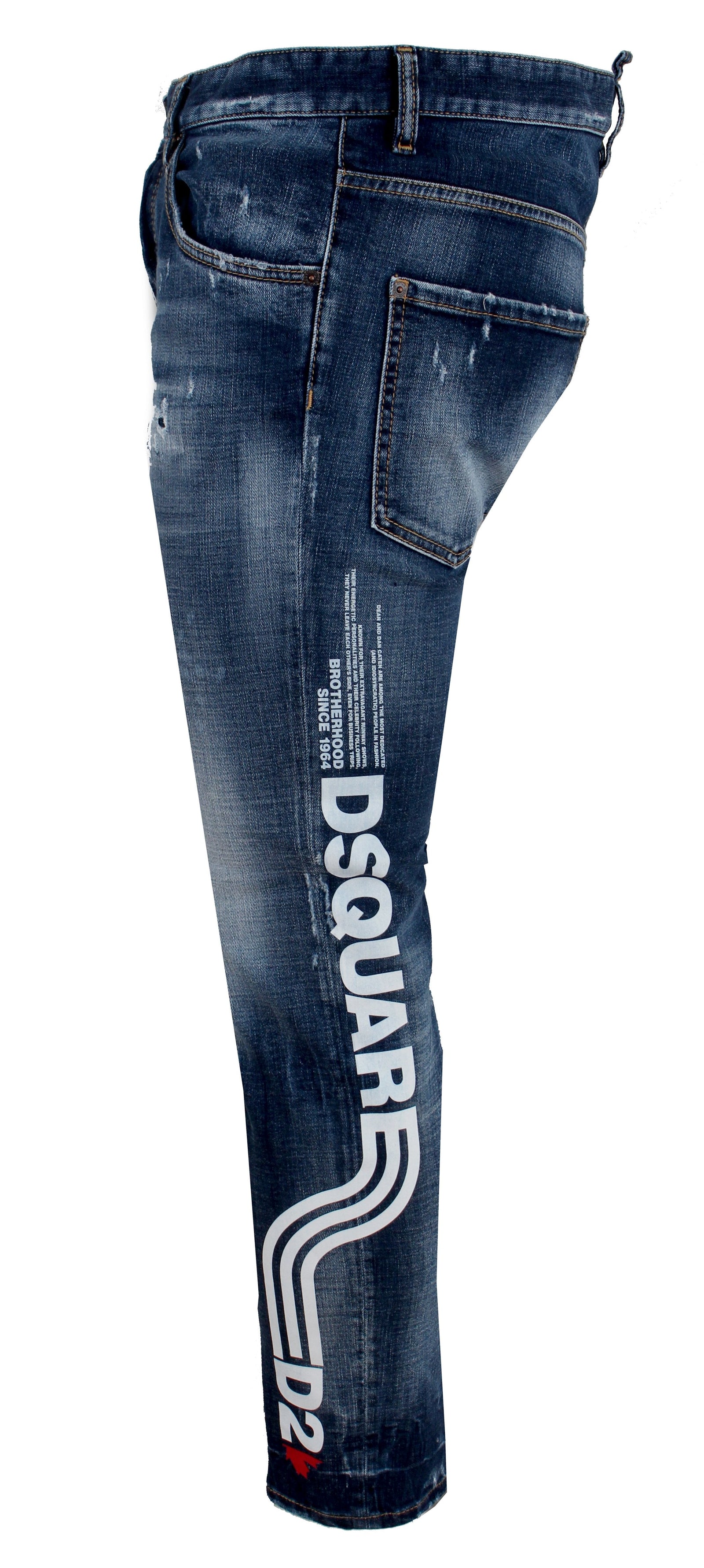 DSQUARED2 Dark 4 Wash Skater Jeans in blue – view 3 of 3