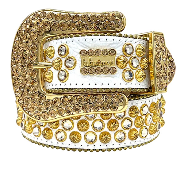 B.B. Simon 2617 Lavasan Belt in white and gold – view 1 of 4