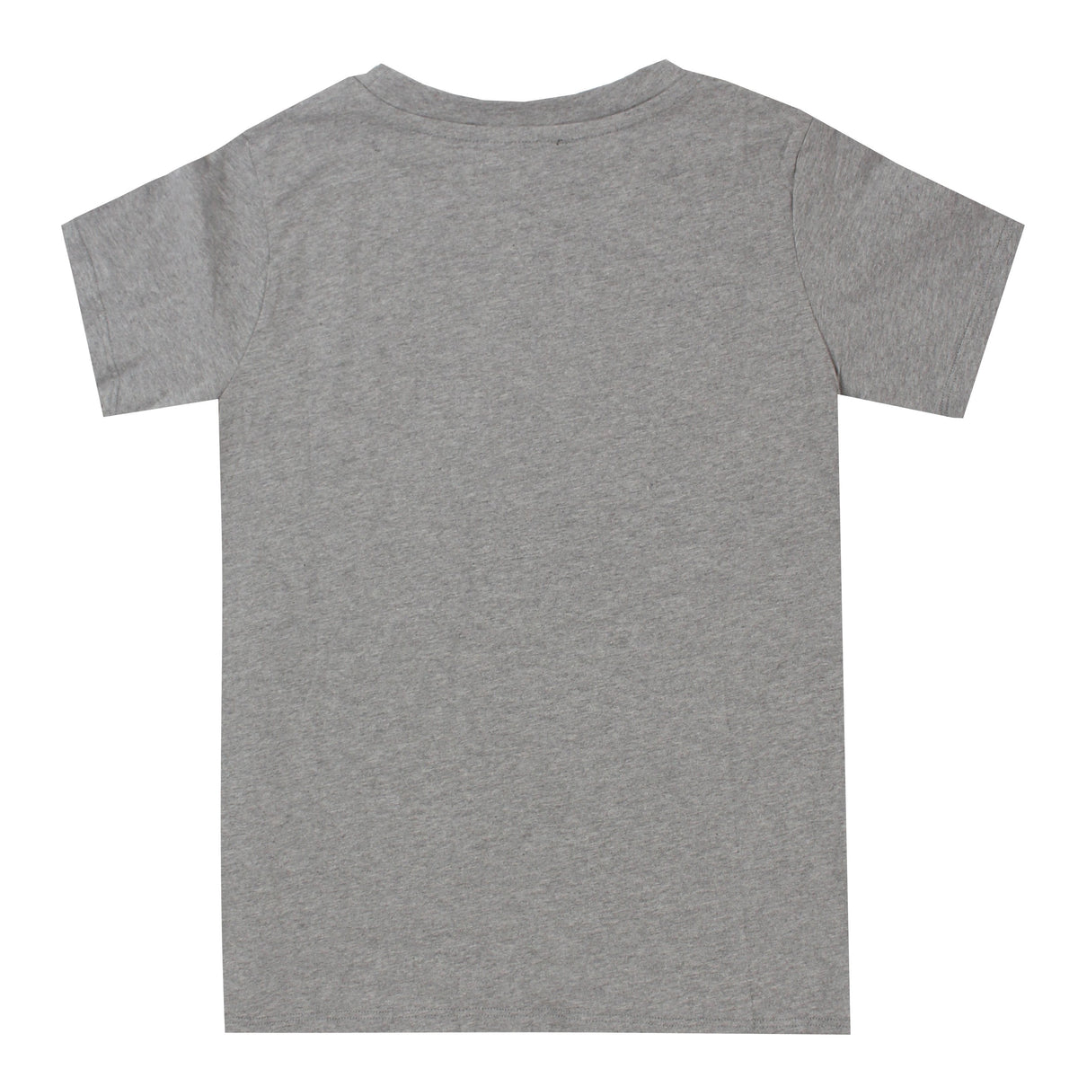 Tee With Embossed Suede Logo - Grey