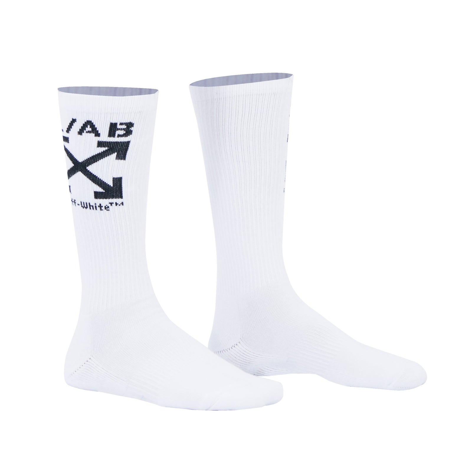Off-White Clamp Arrows Mid Calf Crew Socks 3-Pack – White