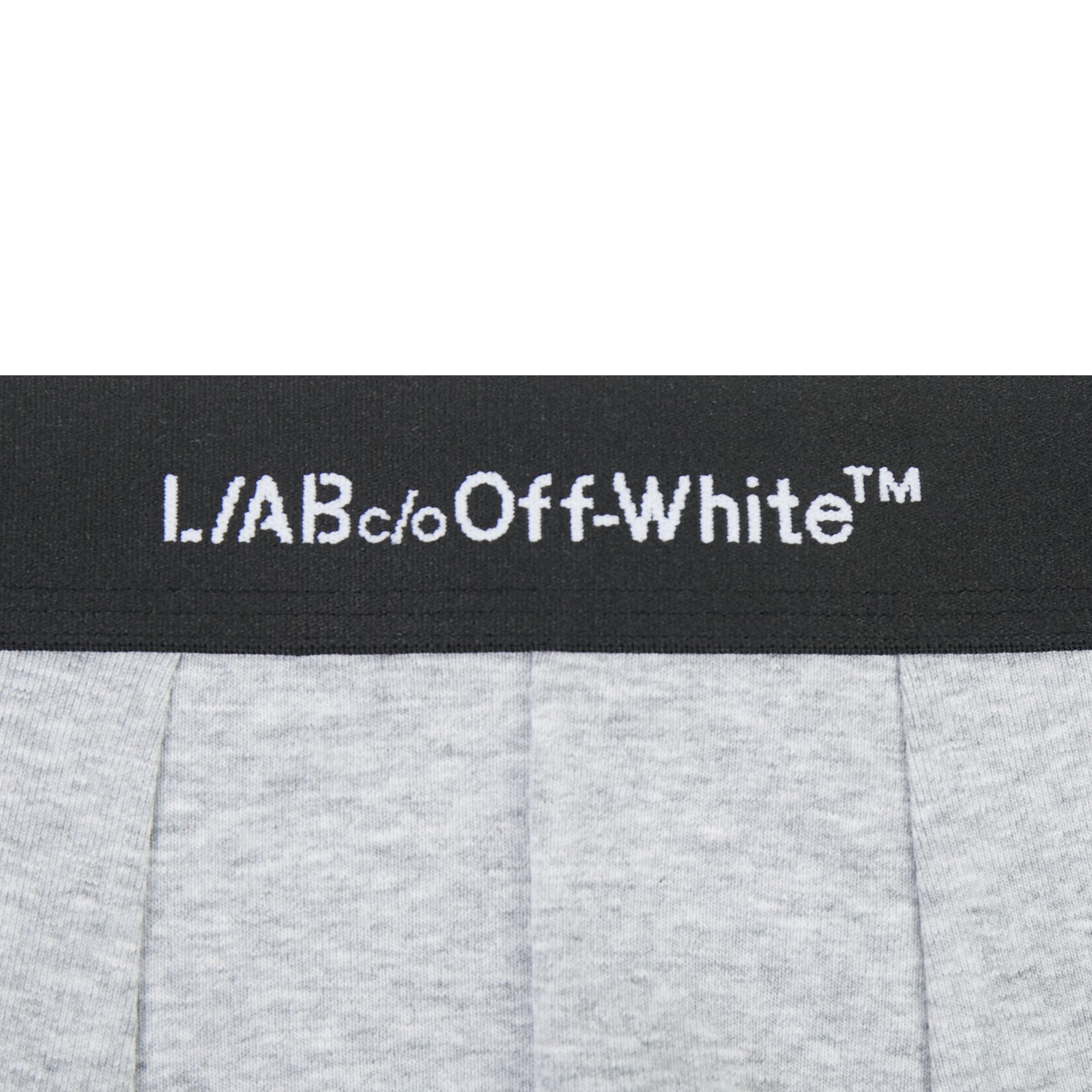 Off-White Horizontal Repeat 6" Boxer Brief 3-Pack – Black & White & Heather Grey