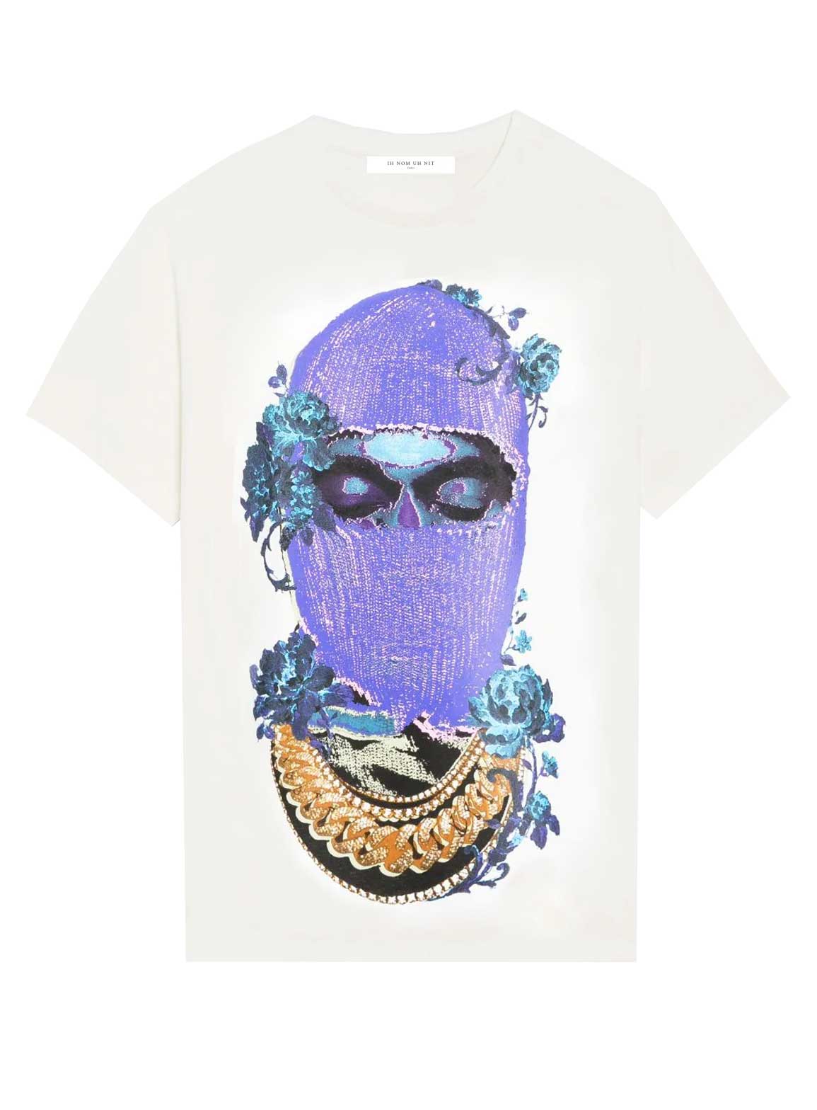 T-SHIRT MASK BLK ROSES W/ LOGO - OFF WHITE