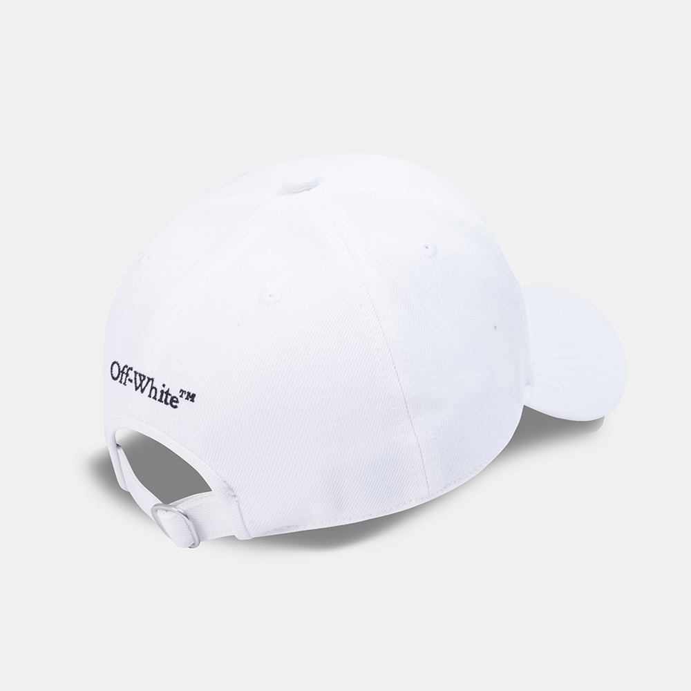 Off-White Arrows Metal Badge Pinch Front Cap – White