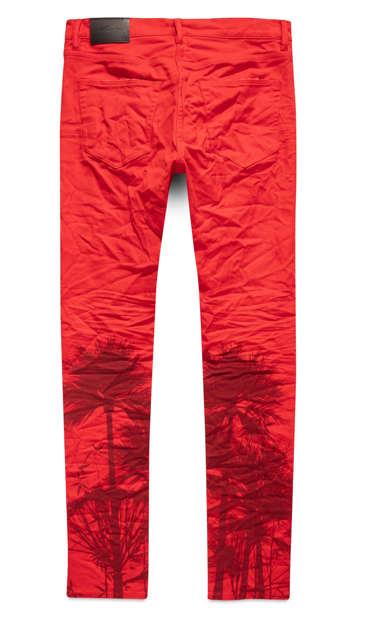 MOLTEN LAVA PALMS PRINT PANTS - RED