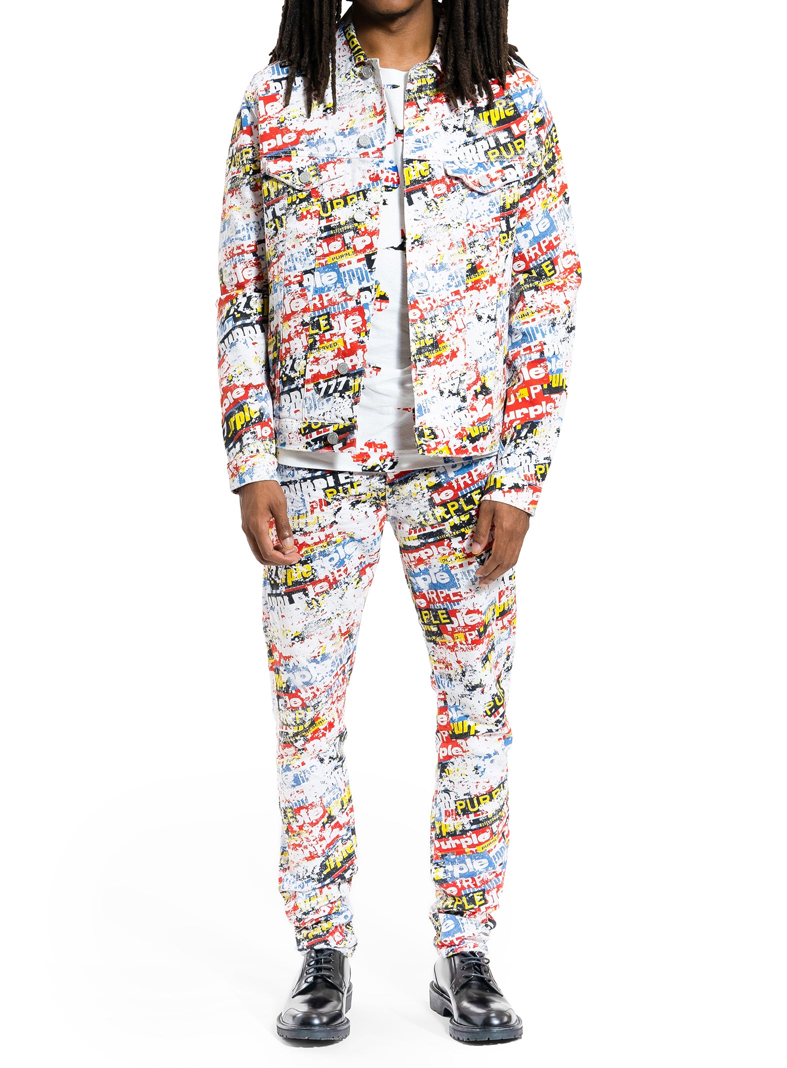 Purple Brand Stickers Denim in multi – view 3 of 4