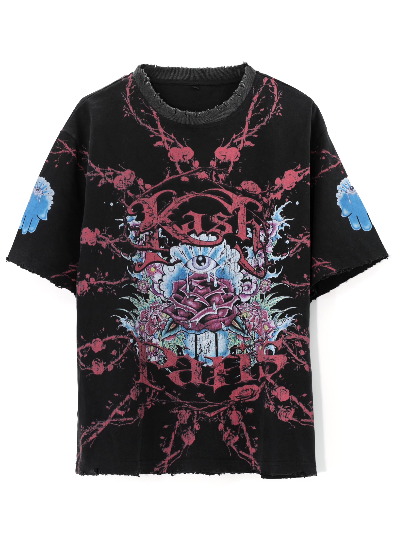 Kash Envenomed Rose Collection short sleeve graphic tee in black – view 1 of 4