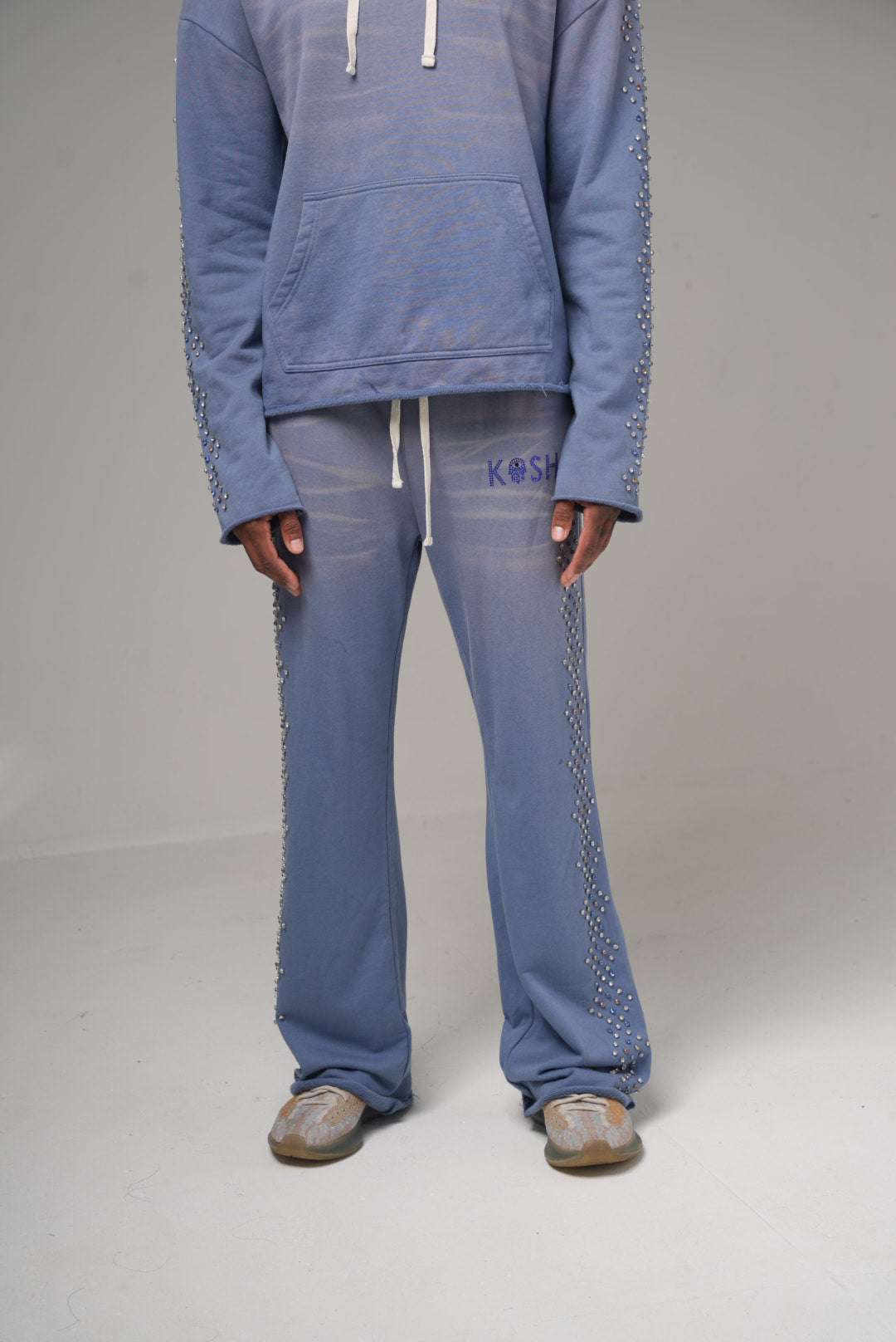Cali Washed Pant with Stones Blue Whiskers