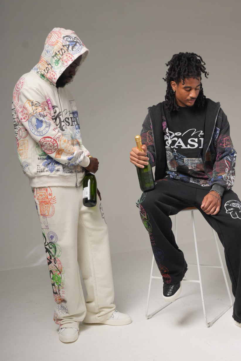 The Kash Passport Collection Luxury Sweatpants - Black