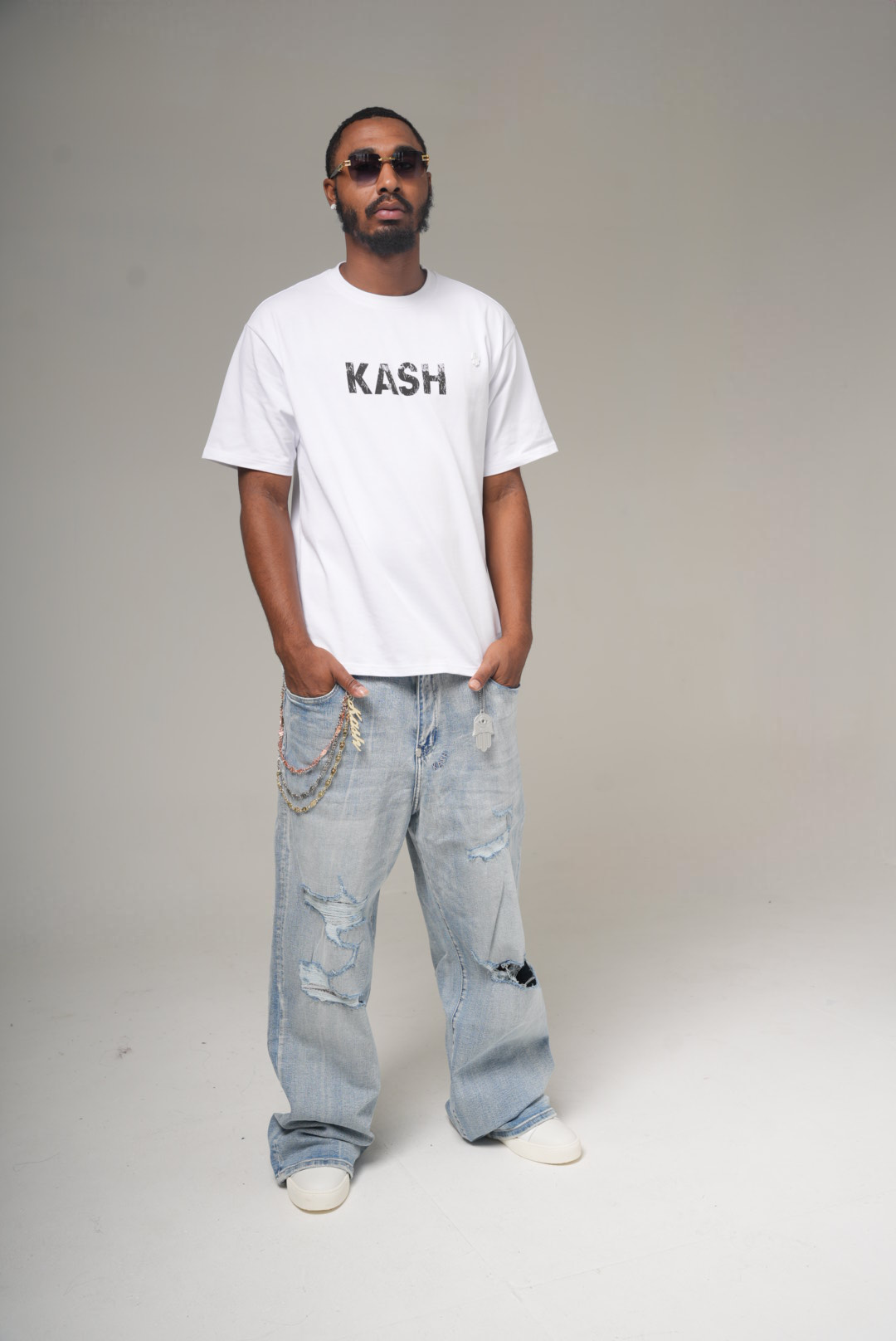Kash Hamsa-28-B baggy fit jeans in light blue – view 3 of 7