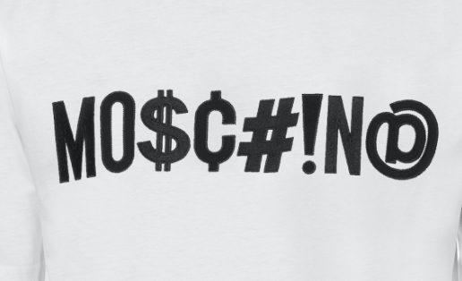 Moschino Mo$c#!n@ Embroidered Tee in white – view 3 of 3