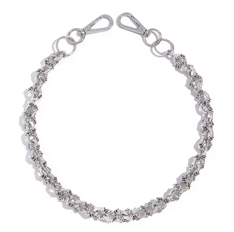 Street Skull Long Keychains Wallet Belt Chain