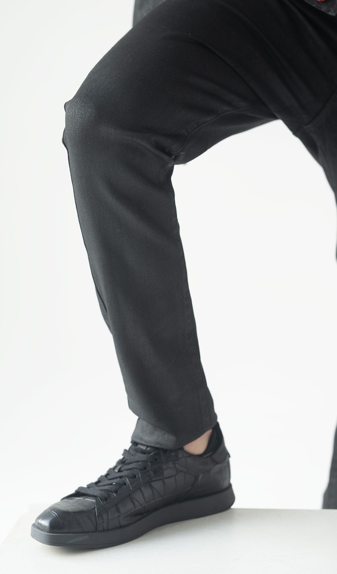 HAMSA POCKET WAX DENIM - BLACK