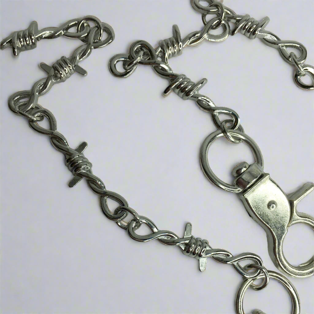 Wallet Thin Thorn Chains - Silver
