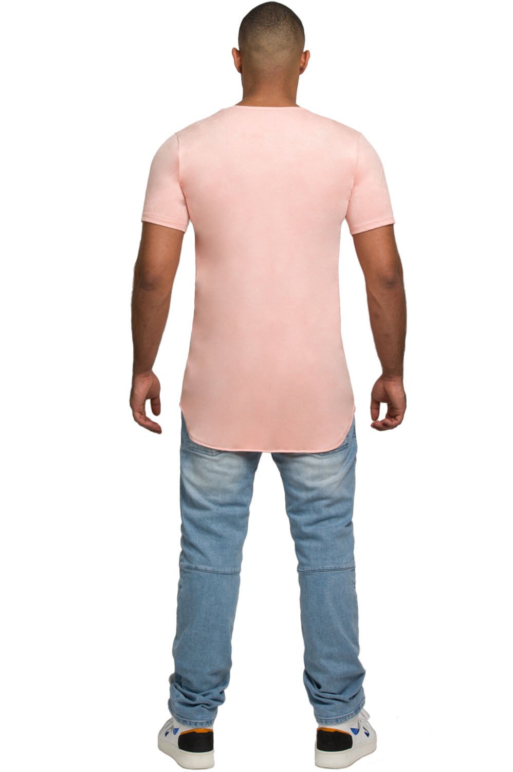 Kash Elongated Stretch Suede Peony Tunic in Peony – view 5 of 5