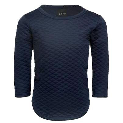 Kash Kids Quilted Extended Navy Long Sleeve in navy – view 1 of 2