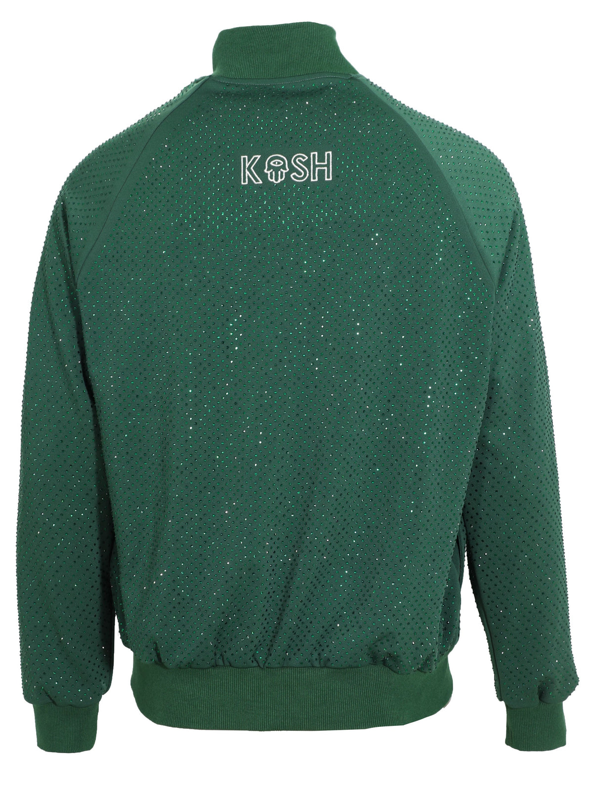 KASH ALL OVER DIAMOND TRACK JACKET - GREEN