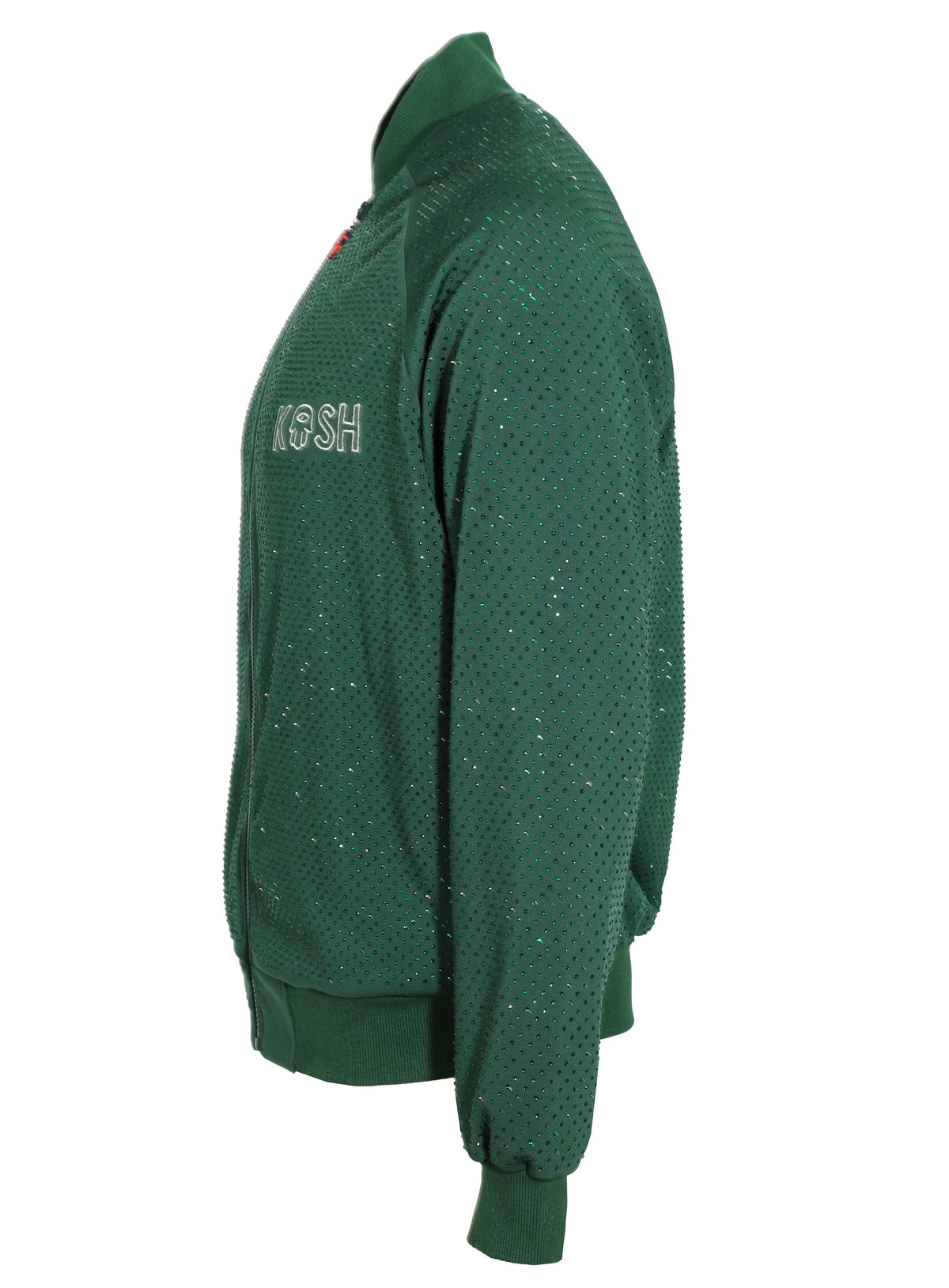KASH ALL OVER DIAMOND TRACK JACKET - GREEN