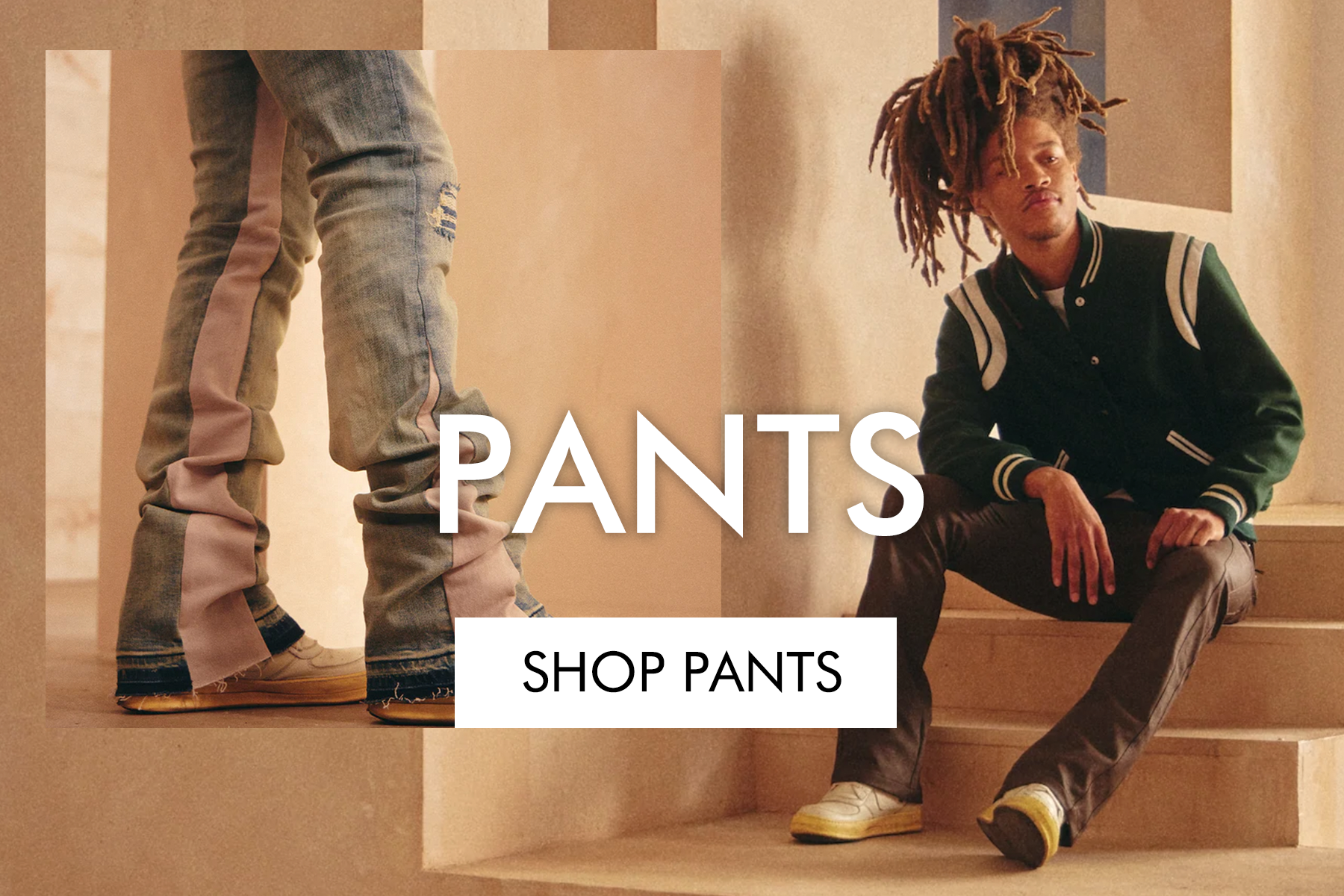 Click now to shop men's pants!