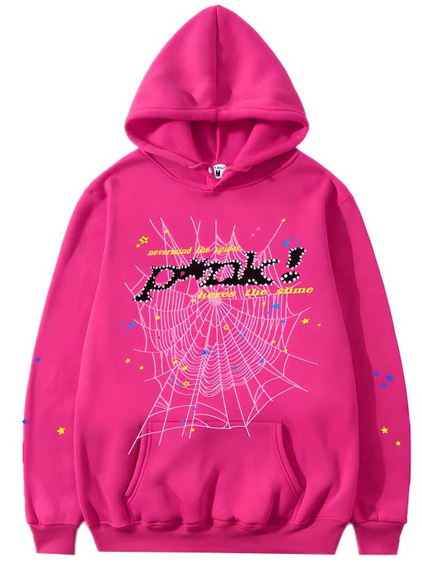 SP5DER PINK PUNK HOODIE - PINK
