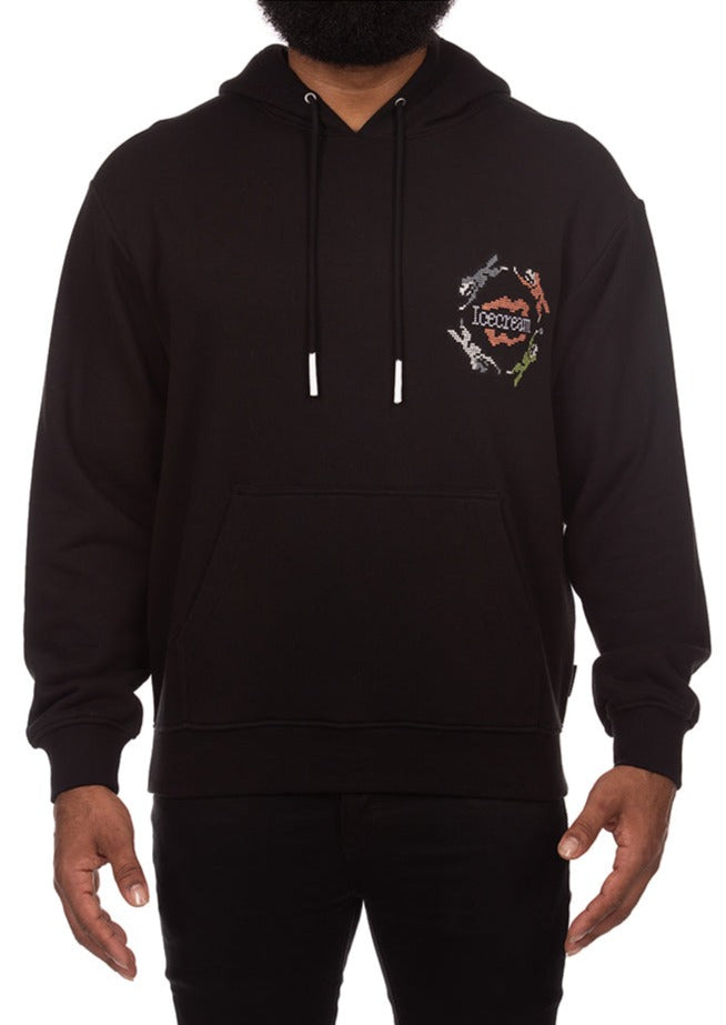 DIPPIN DOTS HOODIE - BLACK