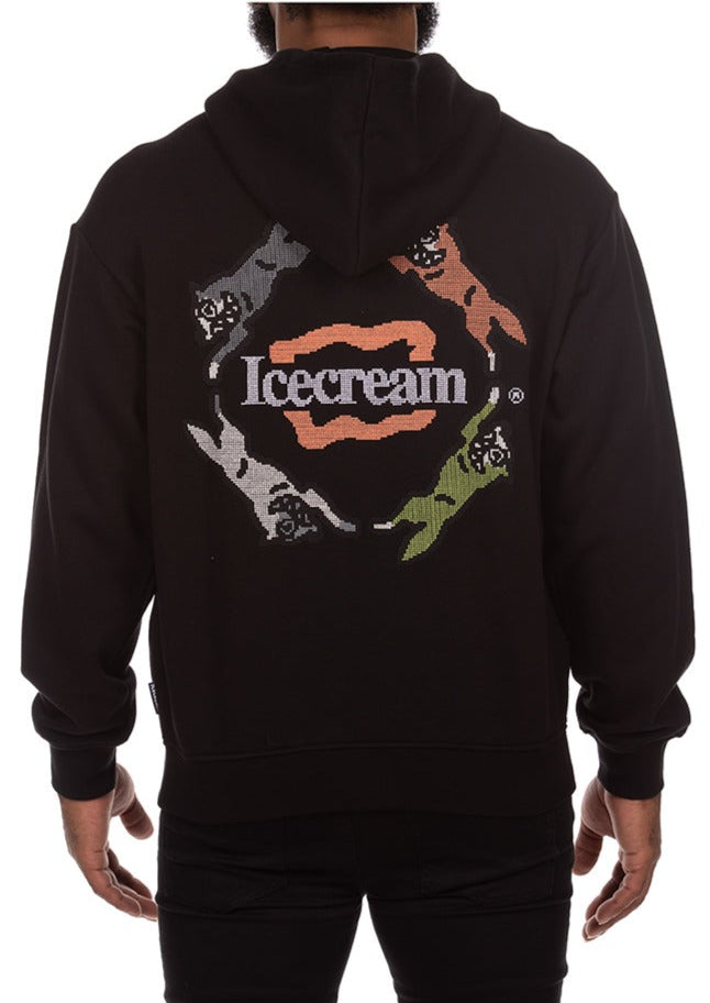 DIPPIN DOTS HOODIE - BLACK