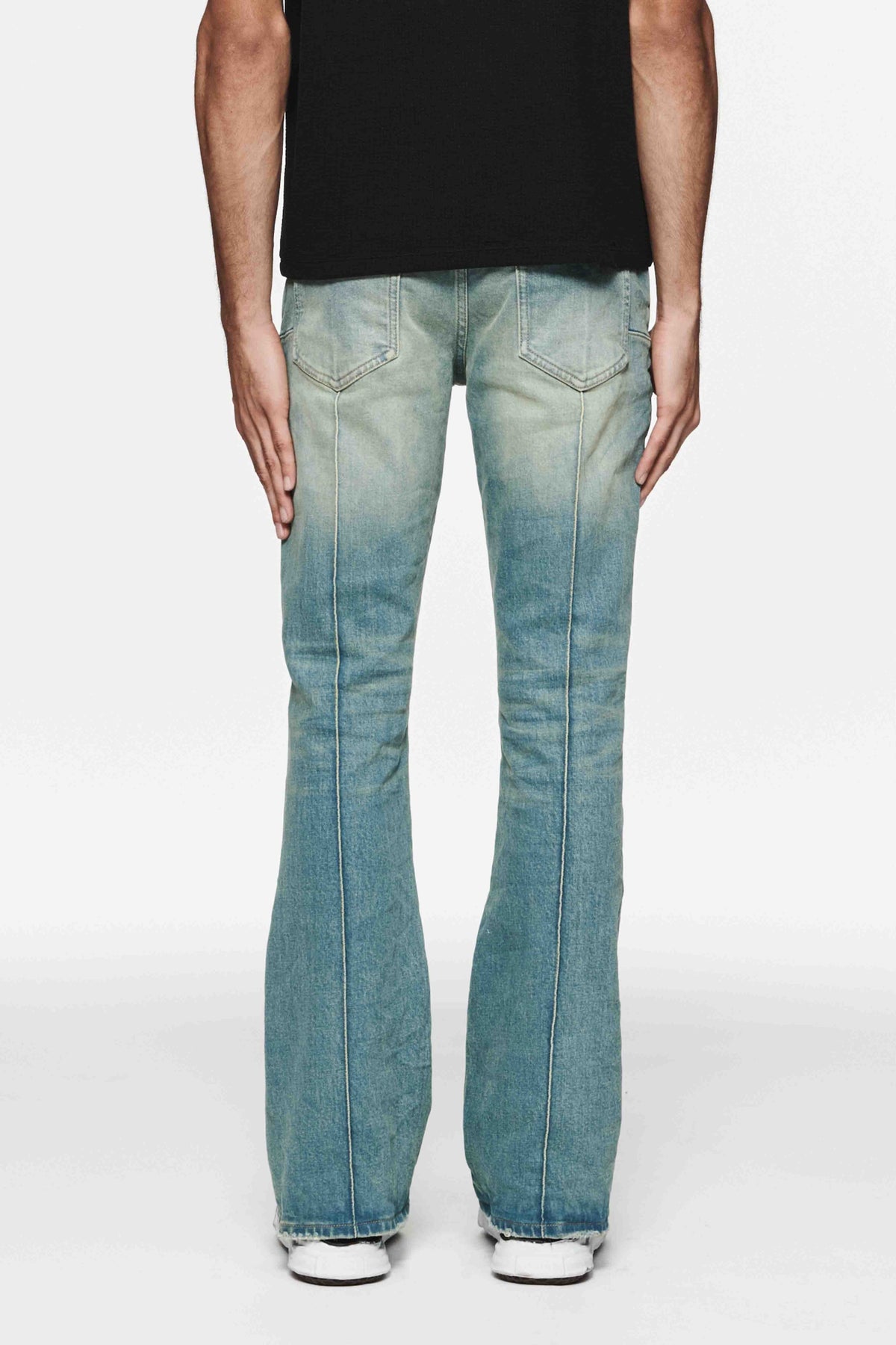 Pintuck Flare Overdye - LT INDIGO