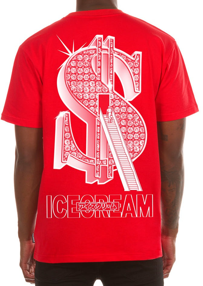 STAIRS TO SUCCESS SS TEE -FIERY RED