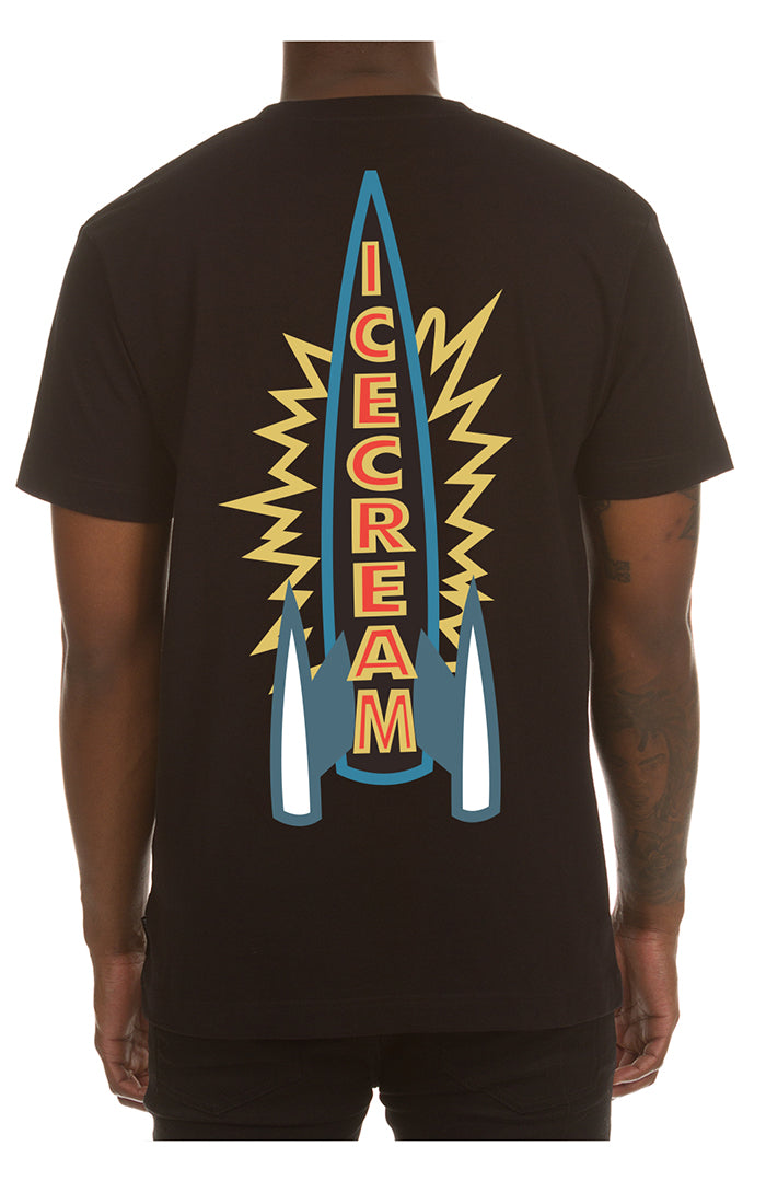 Icecream Rocket Boy SS Tee in black – view 1 of 2