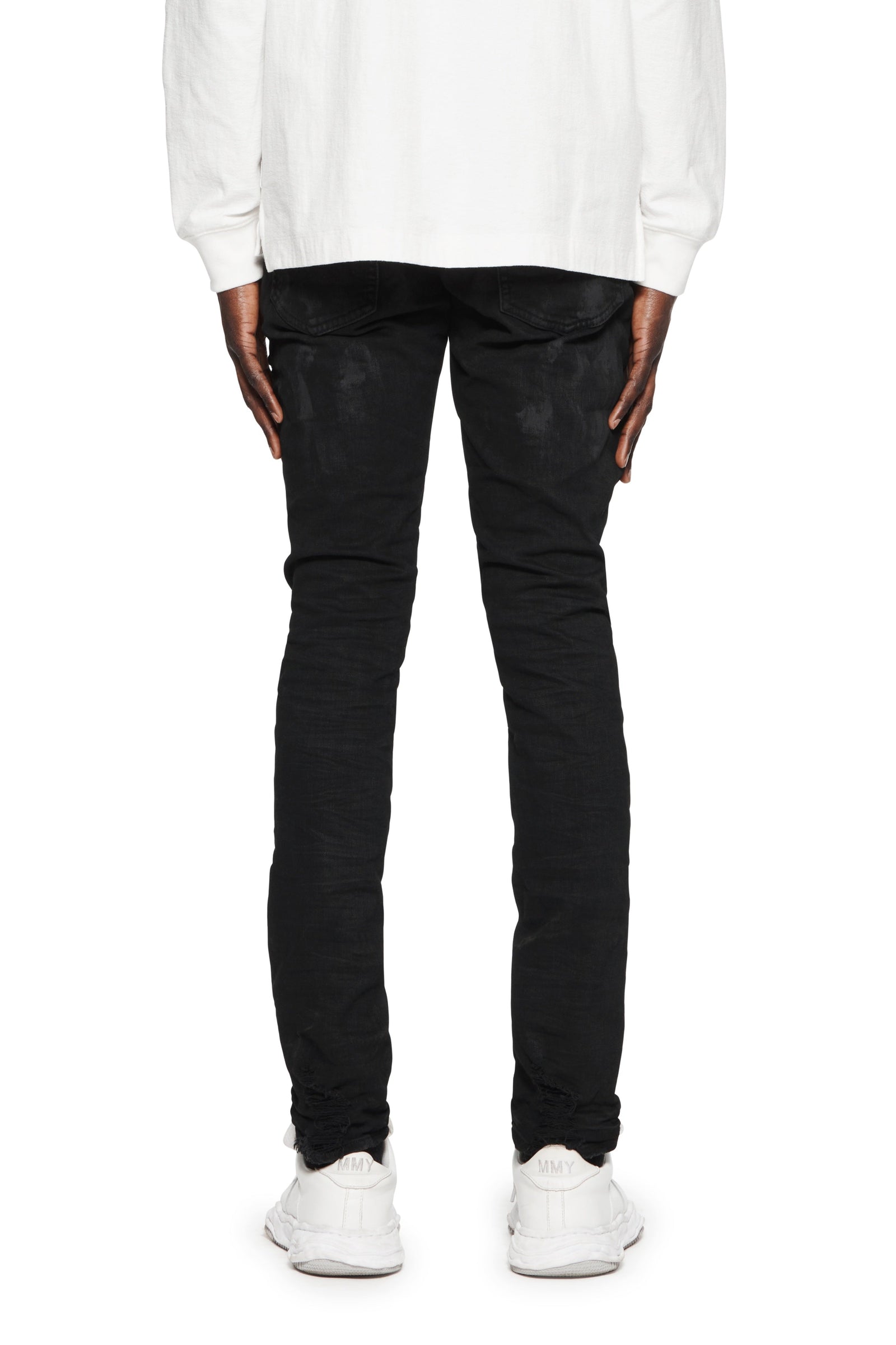Purple Brand P001 Black Oil Spill men's jeans in black – view 2 of 4