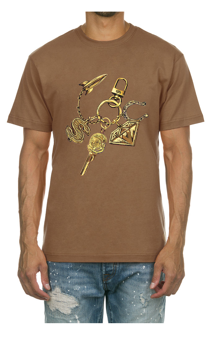 Bb keychain ss tee - Sepia