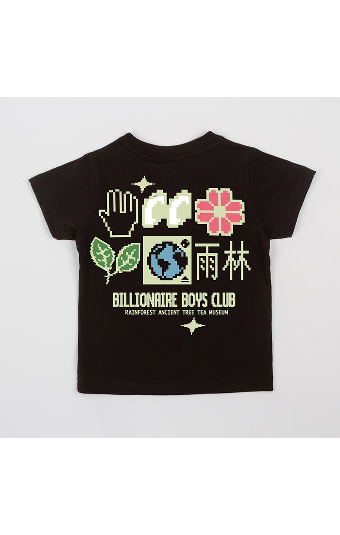 Kids bb rain forest ss tee - black