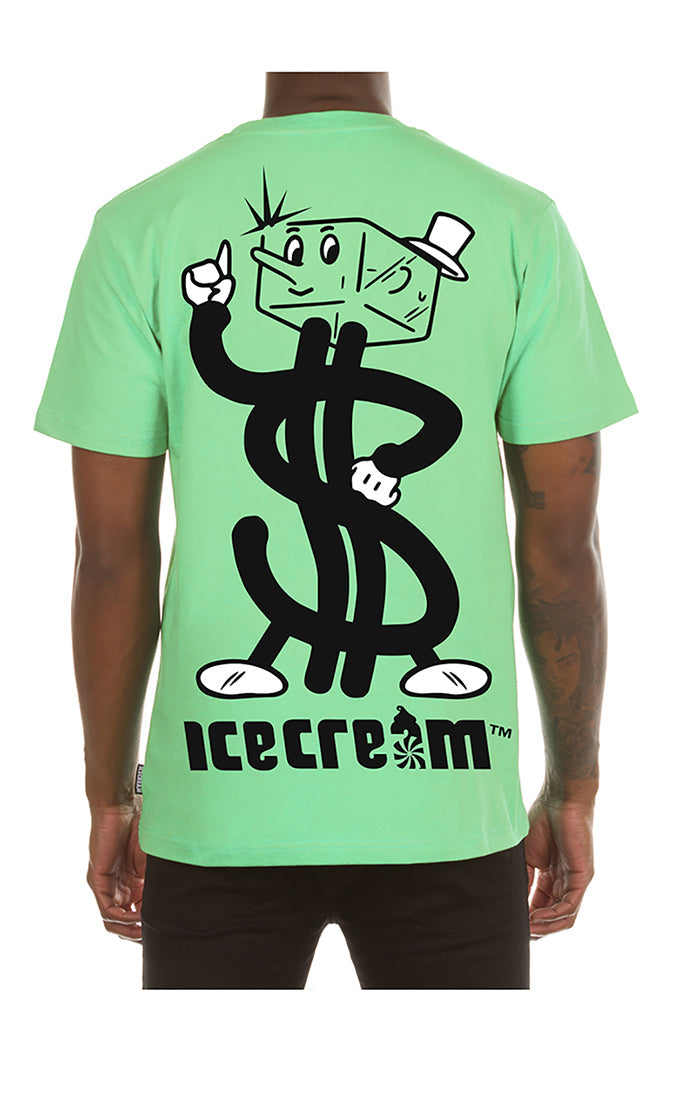 ICECREAM My Friends Call Me Cash SS Tee in green ash – view 1 of 2