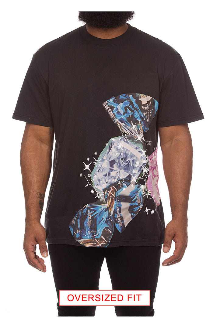 Candy drop ss knit (oversize) - stretch limo