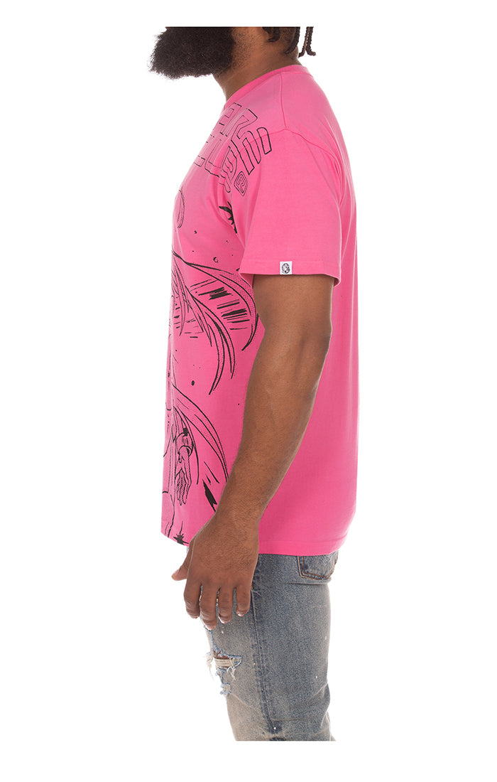 BB anime ss knit (oversized) - Carmine Rose