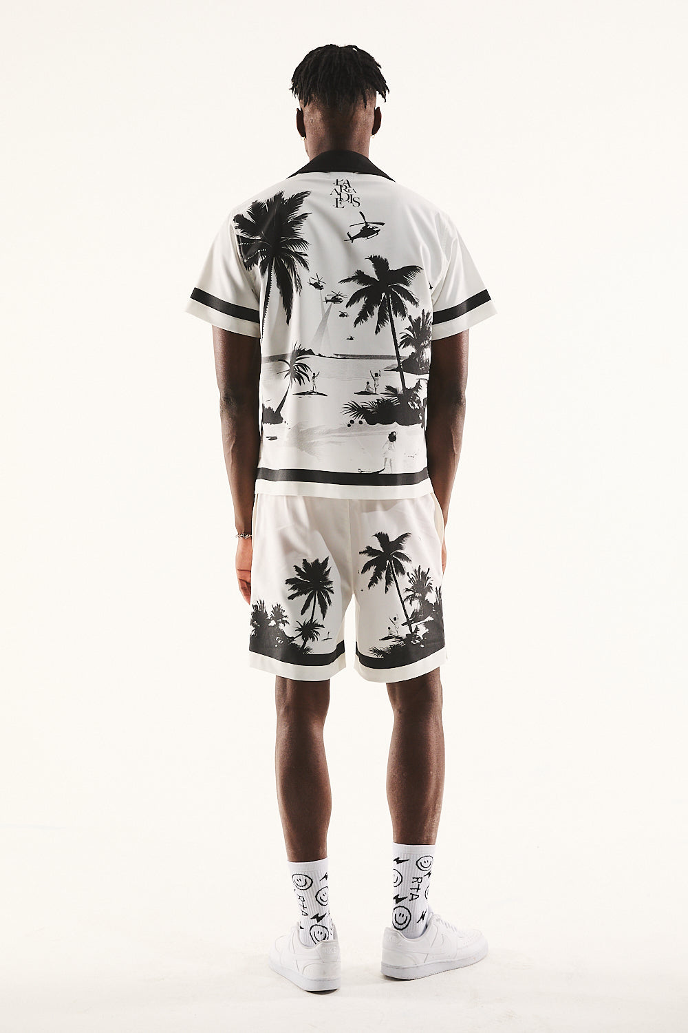Clyde | White Palm Trees Shorts - WHITE PALM TREES