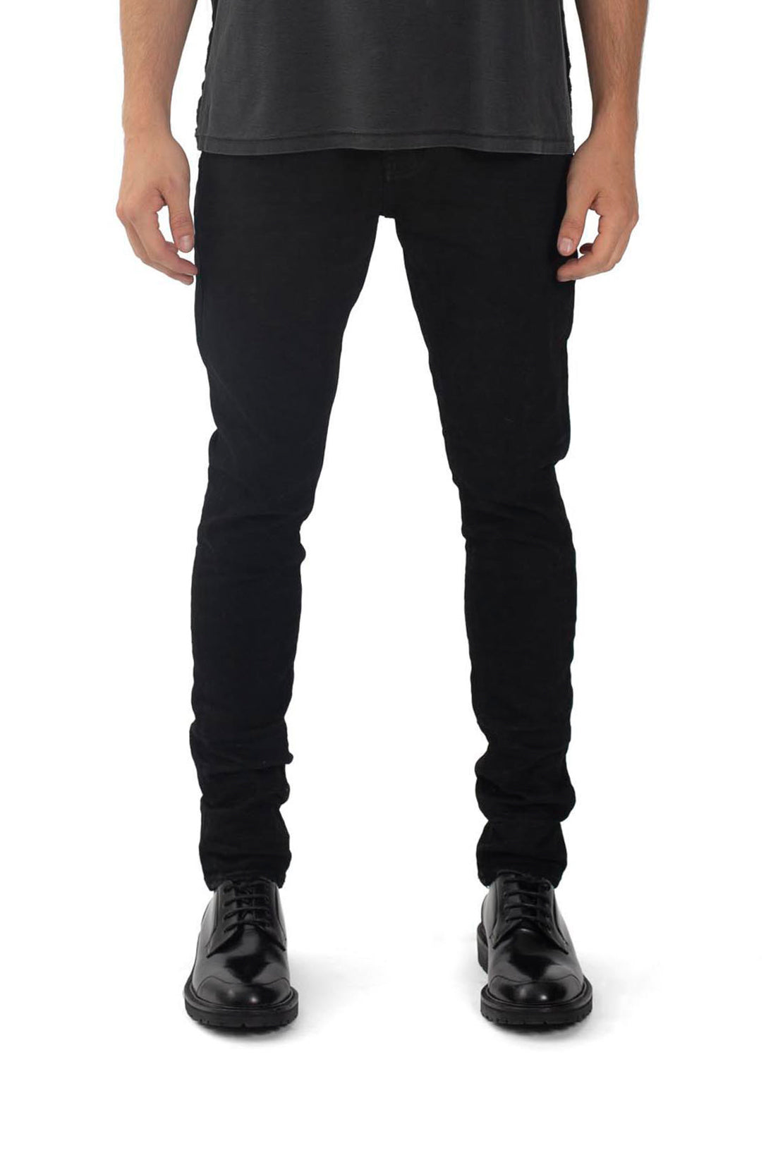 Purple Brand P001 Resin Denim 3/D men's jeans in black resin – view 3 of 4