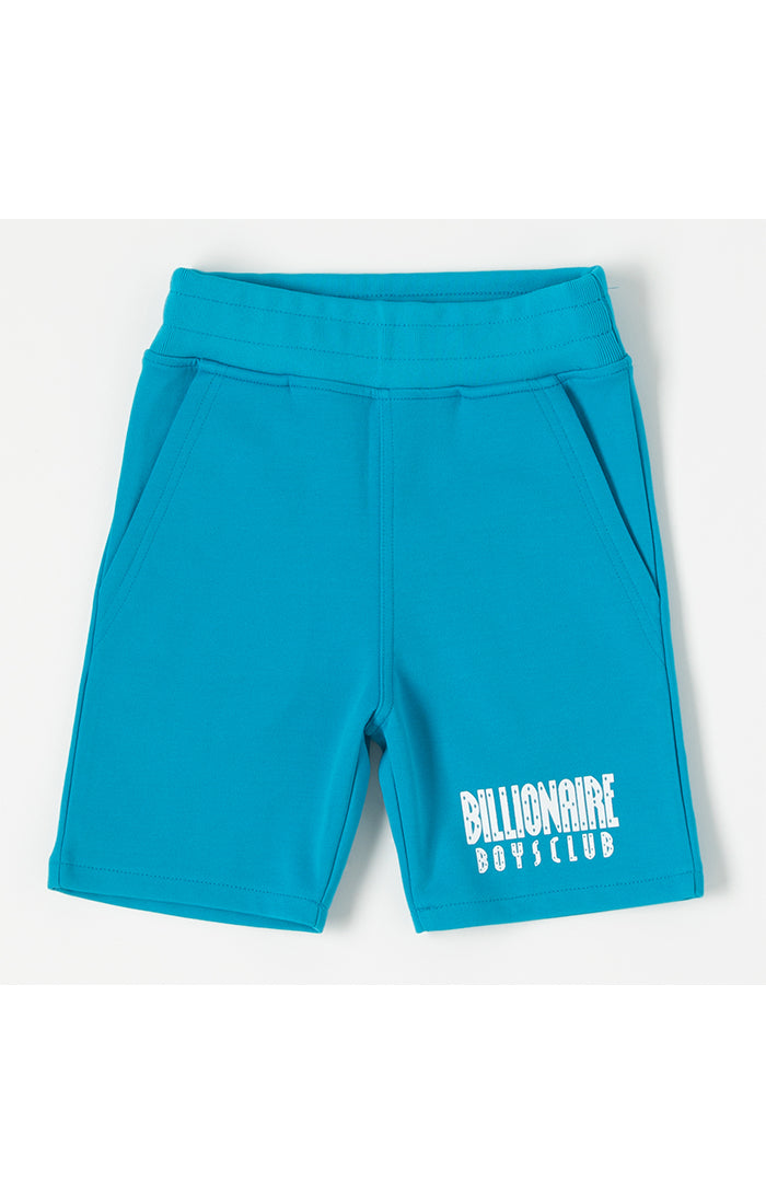 Kids bb straight font shorts - Blue