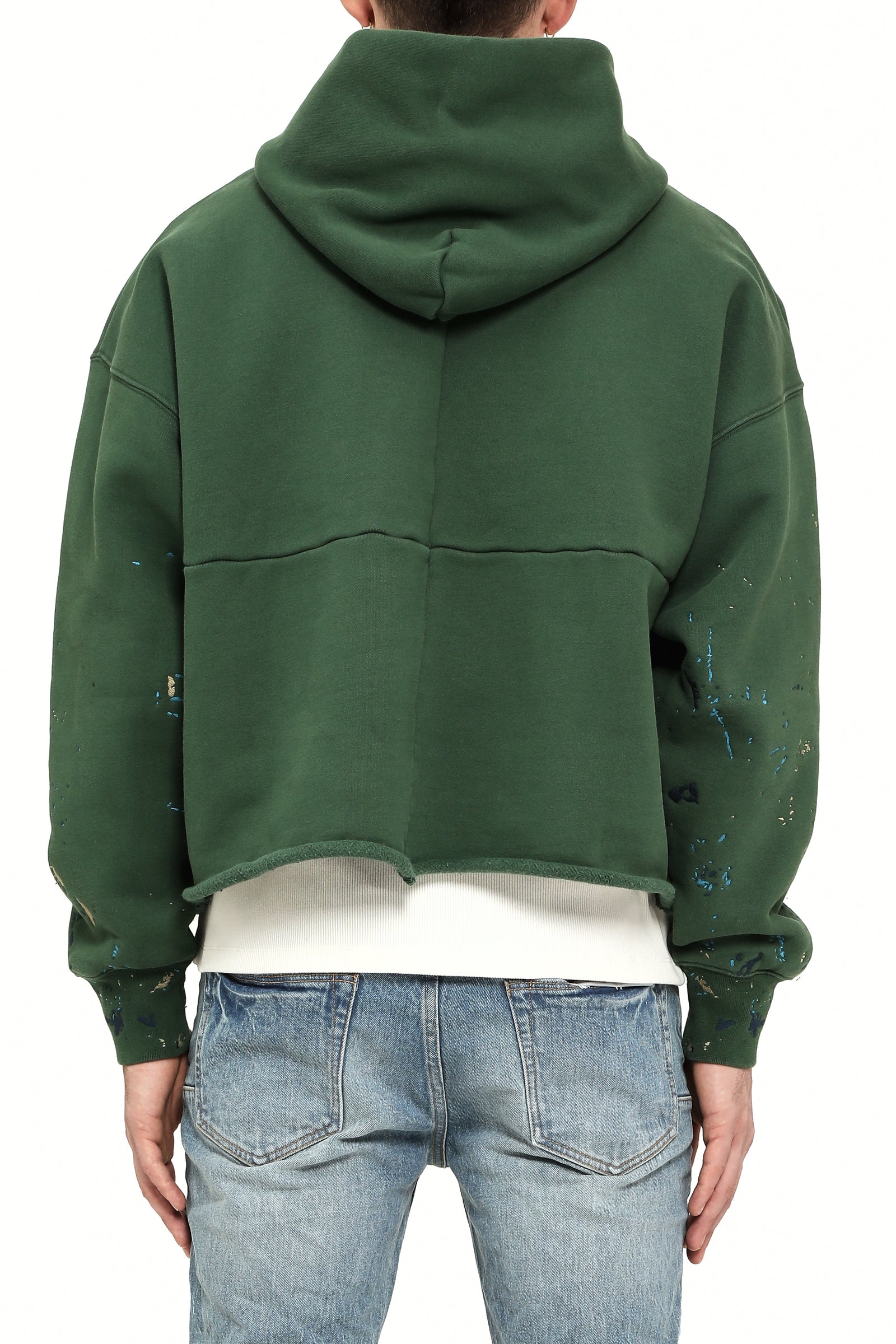 Purple Brand Heavyweight Fleece Hoodie in green – view 2 of 2