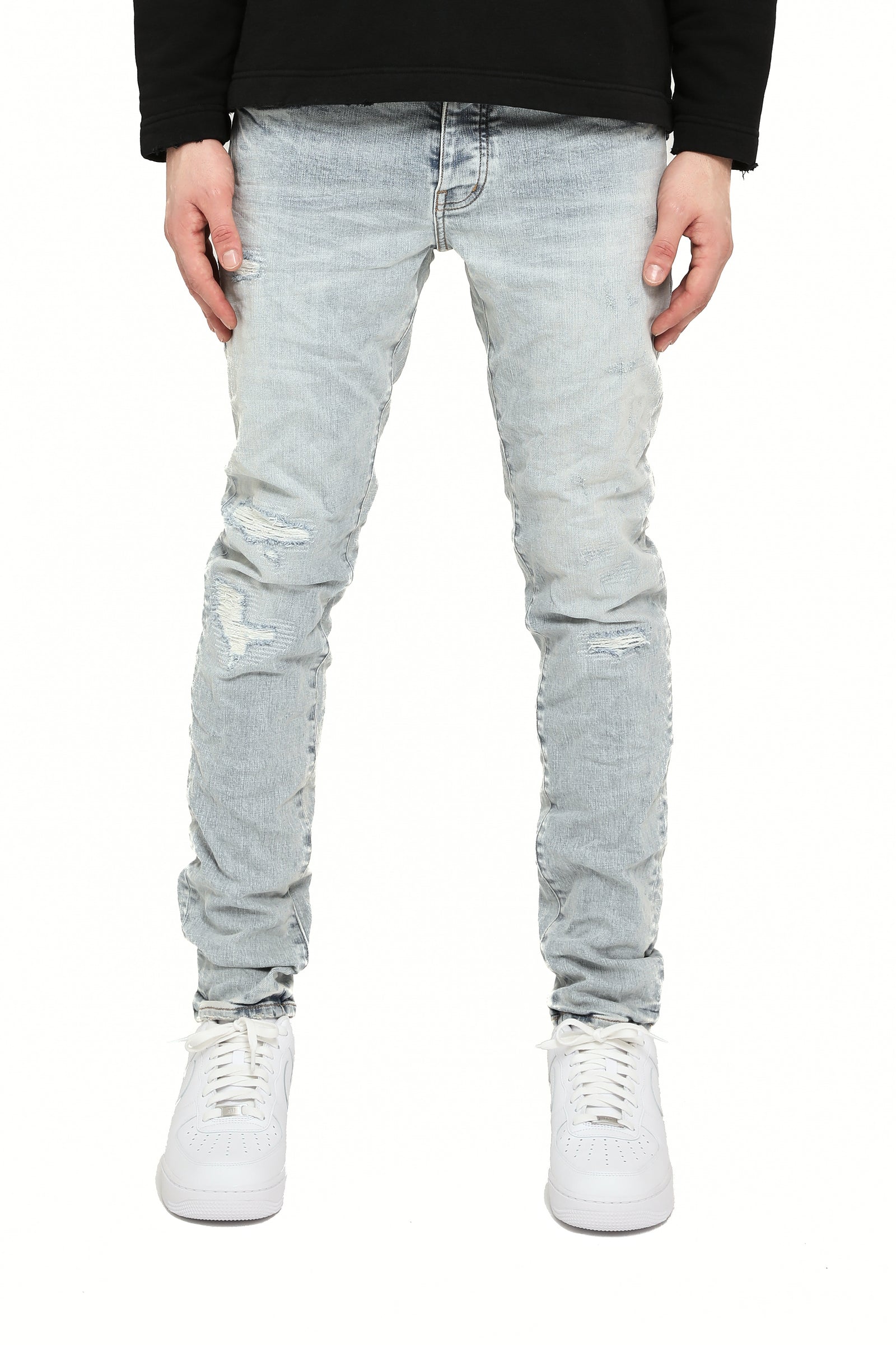 Purple Skinny Kivu Repair men's jeans in light indigo – view 1 of 2