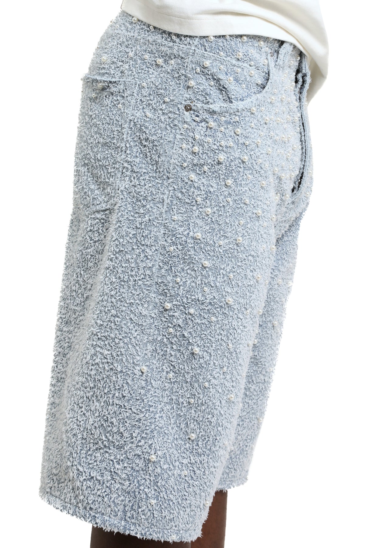 Long Shorts Textured Pearl - Lt Indigo
